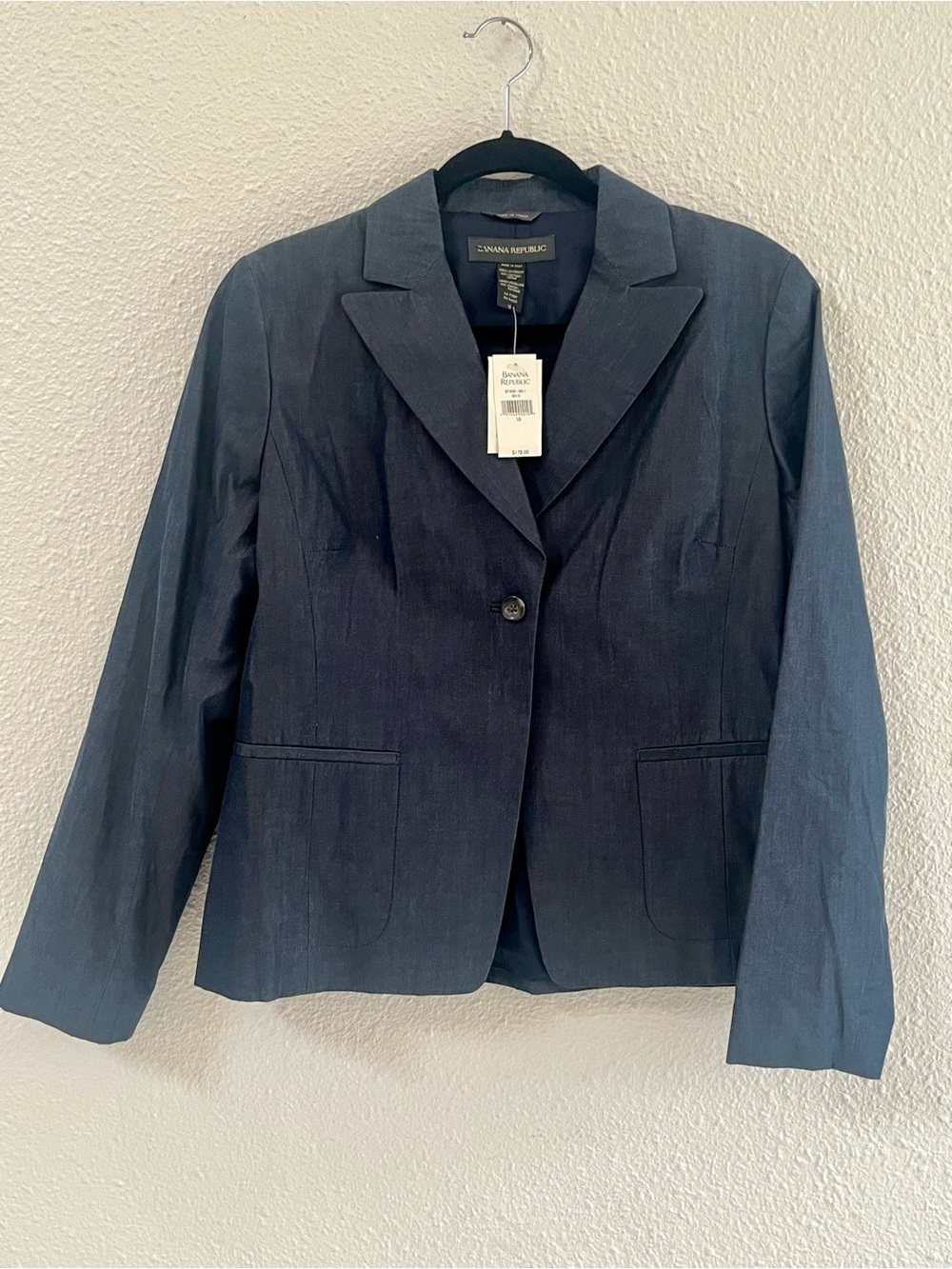Banana Republic Women's Dark Navy Single-Button Blazer